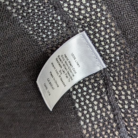 Talbots Plus black open-front linen cardigan - Picture 4 of 8